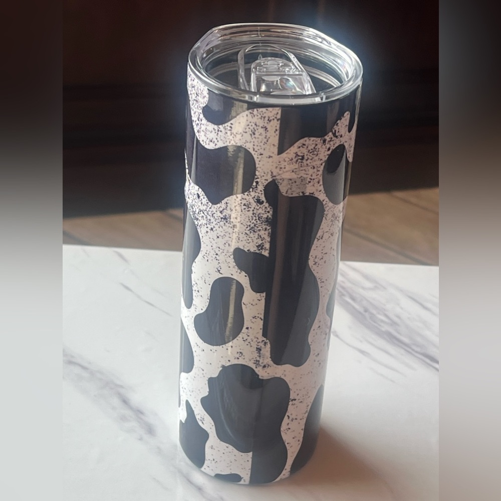 New cow print tumbler